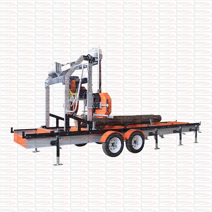 HS36G 4m Saw Trailer Version Diesel Engine Portable Sawmill